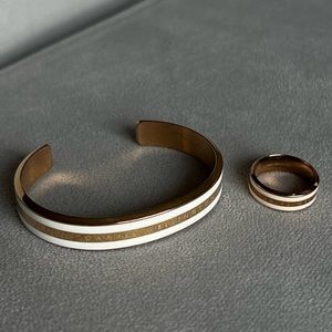 daniel wellington bracelet & ring set (size 6)